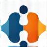 Collaboration icon: interconnected figures representing teamwork